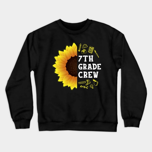 Seventh grade Crew Shirt First Day Preschool Back to School Sunflower Gift Crewneck Sweatshirt by hardyhtud